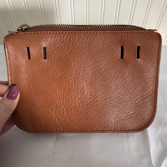 Madewell The Simple Pouch Belt Bag Brown Leather Sling Bag Purse Fanny Pack - Picture 4 of 15